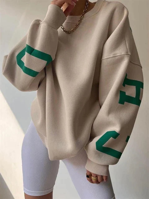 Mara™ – Übergroßes Sweatshirt mit Buchstabendruck