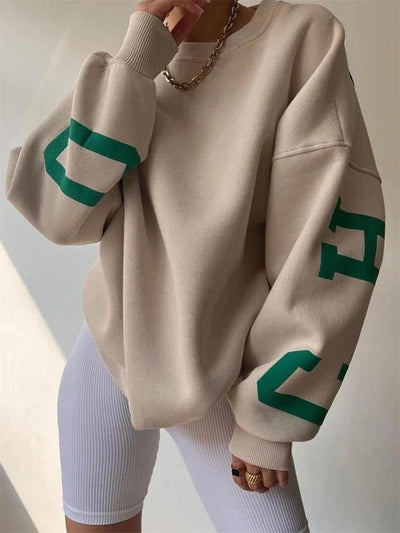 Mara™ – Übergroßes Sweatshirt mit Buchstabendruck