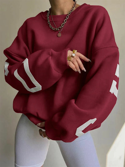 Mara™ – Übergroßes Sweatshirt mit Buchstabendruck