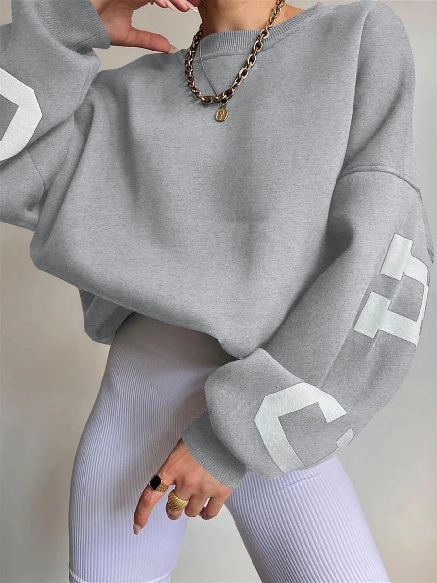 Mara™ – Übergroßes Sweatshirt mit Buchstabendruck